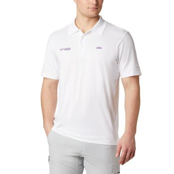 Columbia Polo Heren, Collegiate Skiff Cast - LSU Wit, 92AGQLFUR